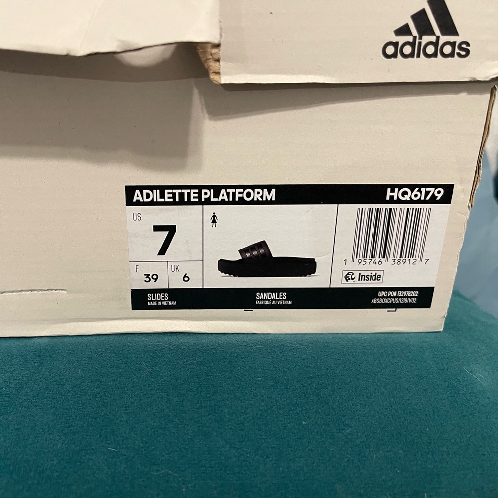 Adidas Adilette Platform Slide Sandals - Picture 2 of 6